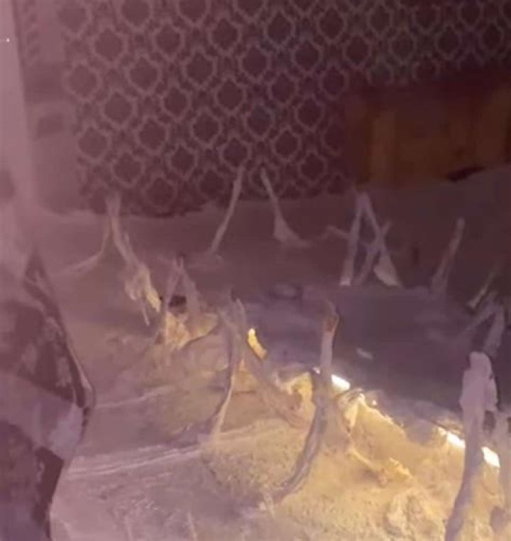 
Ruth Eze Narrowly Escapes Death As P.O.O Ceiling Falls Off 